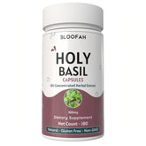Bloofah Holy Basil Leaf Capsules 500mg - | Tulsi (Ocimum tenuiflorum) Extract 10:1 Leaf Powder | 100% Pure Natural Herbal Supplement | Non-GMO, Gluten Free Formula